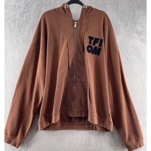 The Future is on Mars TFIOM Jacket Mens Sz 2XL Brown Hoodie Full Zip